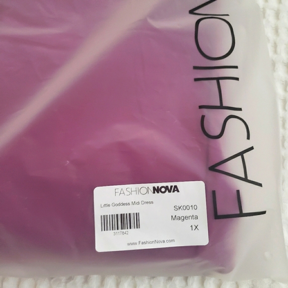 FN little goddess midi strapless sweetheart magenta bustier dress 1X NWT - Picture 2 of 7